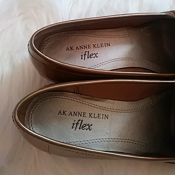 Anne Klein iflex Gold Loafers - Picture 3 of 6